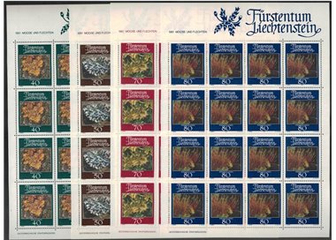 LIECHTENSTEIN 1981 Mosses and lichens 4 m/s MNH**