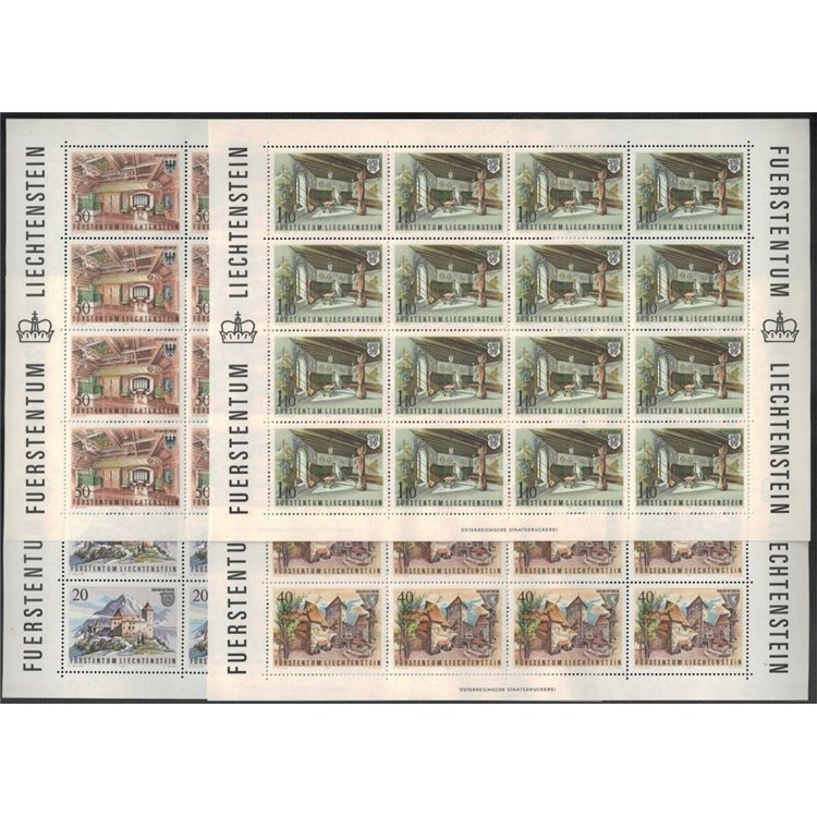 LIECHTENSTEIN 1981 Gutenberg Castle 4 m/s MNH**