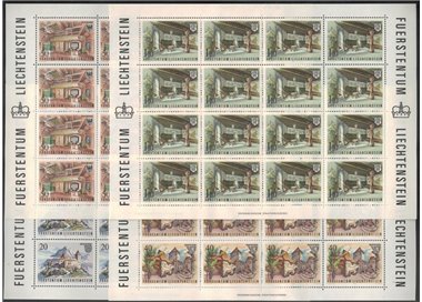 LIECHTENSTEIN 1981 Gutenberg Castle 4 m/s MNH**