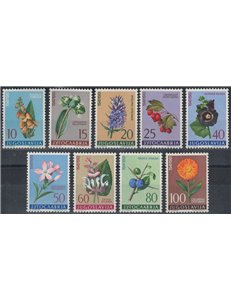 JUGOSLAVIA 1961 Flora, piante medicinali 9v MNH**