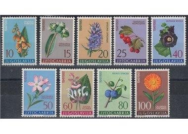 JUGOSLAVIA 1961 Flora, piante medicinali 9v MNH**