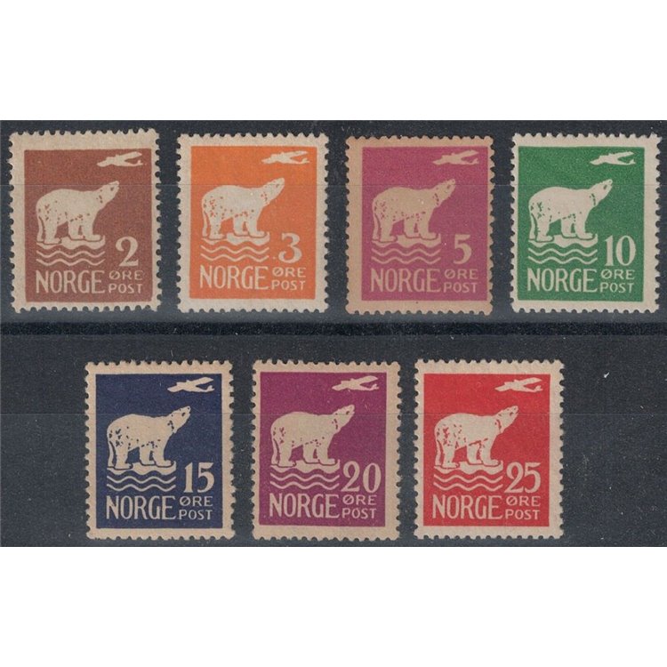 NORWAY 1925 Amundsen's expedition to the North Pole 7v MH*
