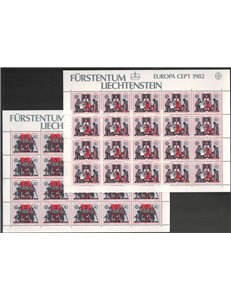 LIECHTENSTEIN 1982 Europa 2 MF MNH**