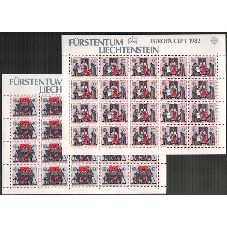 LIECHTENSTEIN 1982 Europa 2 MF MNH**