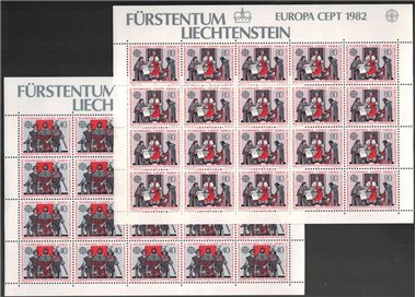 LIECHTENSTEIN 1982 Europa 2 MF MNH**
