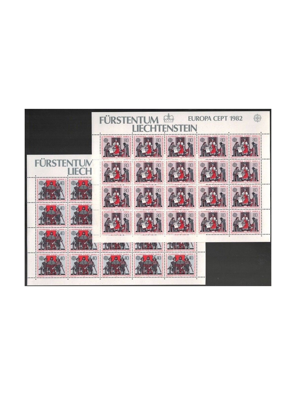 LIECHTENSTEIN 1982 Europe 2 m/s MNH**