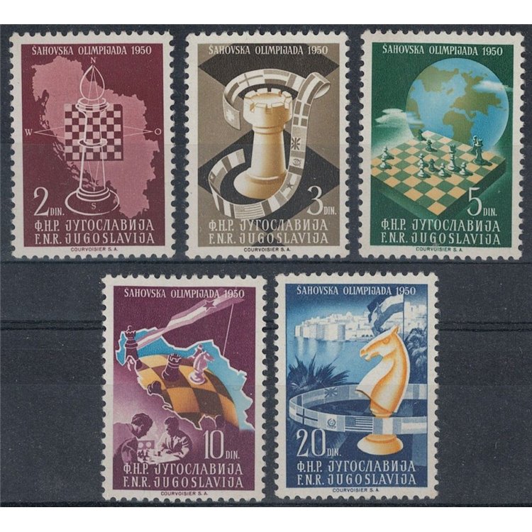 YUGOSLAVIA 1950 Chess Championship 5v MH*