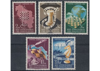 JUGOSLAVIA 1950 Campionato di scacchi 5v MH*