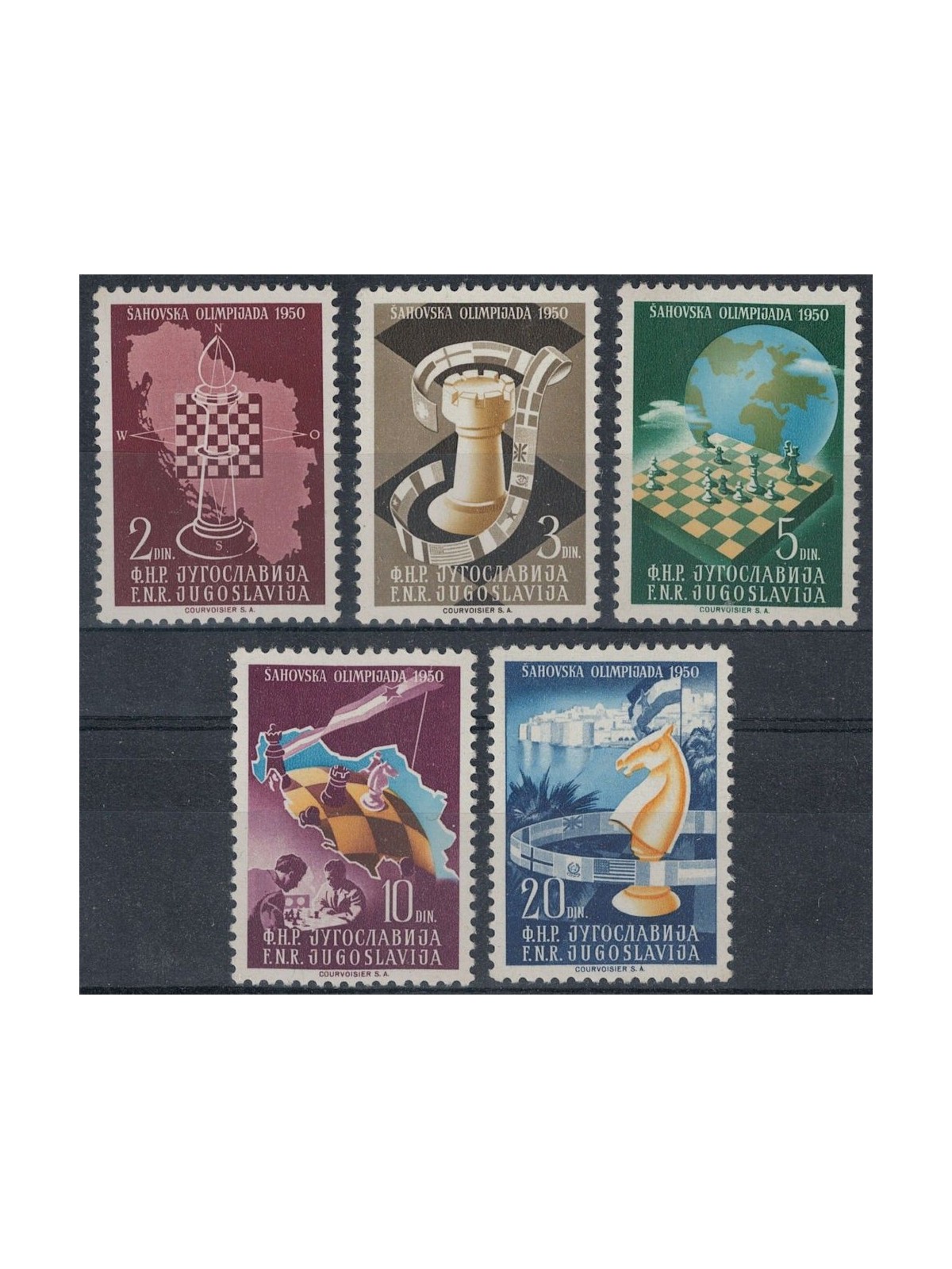 YUGOSLAVIA 1950 Chess Championship 5v MH*
