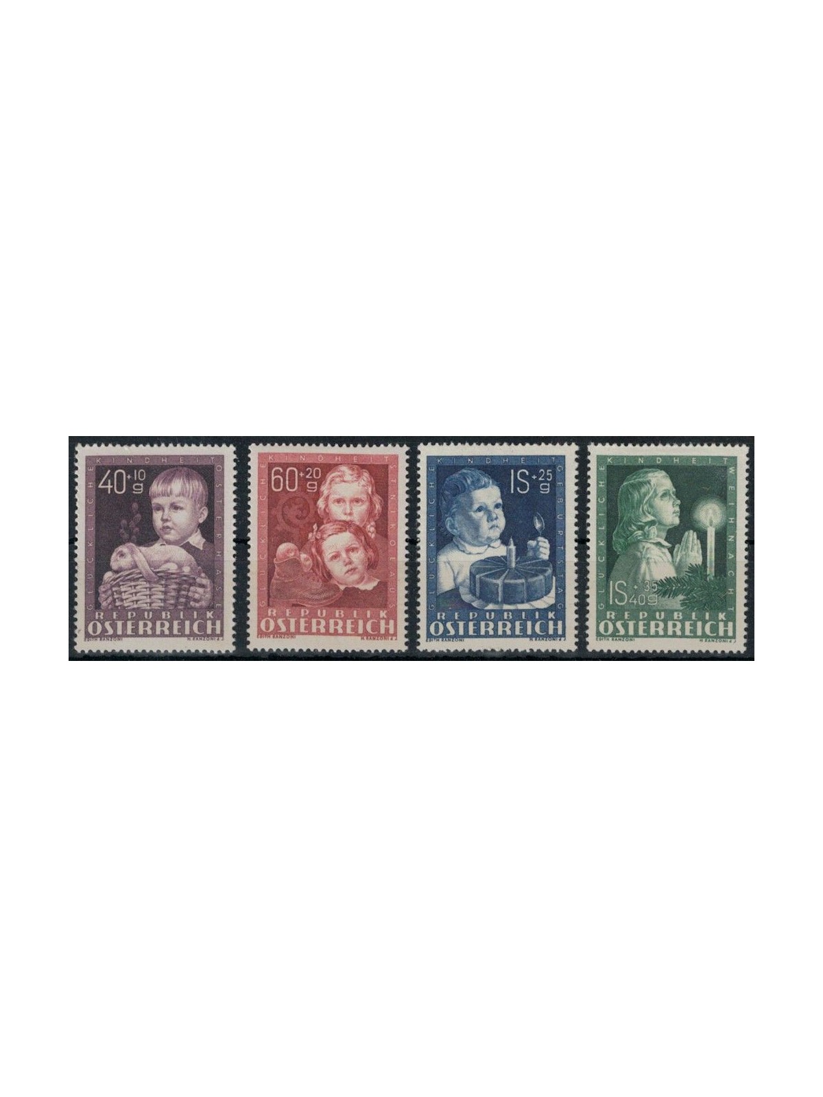 AUSTRIA 1949 Pro works for children 4v MNH**
