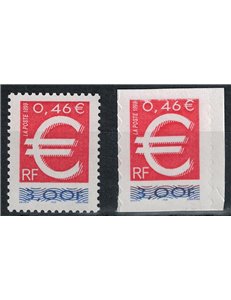 FRANCIA 1999 Il francobollo Euro 2v MNH**