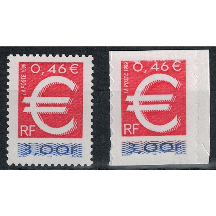 FRANCE 1999 The Euro stamp 2v MNH**