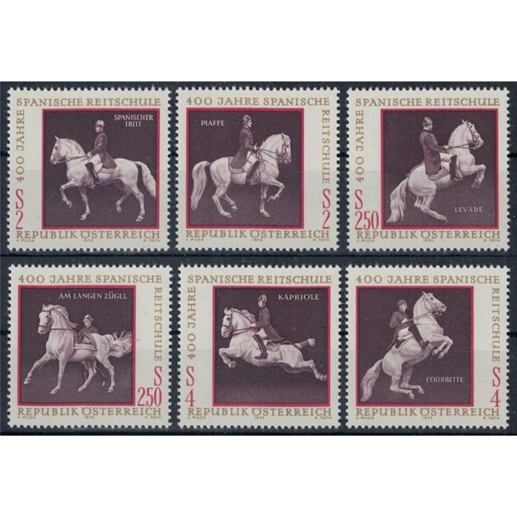 AUSTRIA 1972 Riding School 6v MNH**