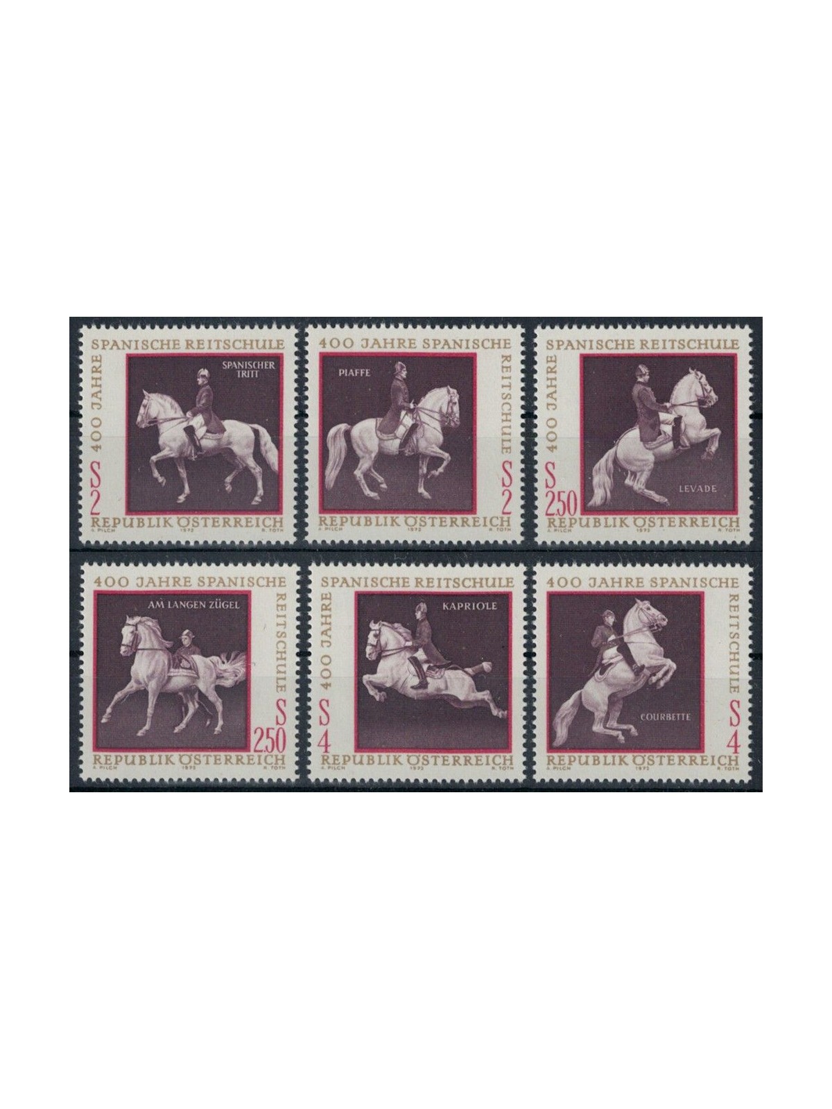 AUSTRIA 1972 Riding School 6v MNH**