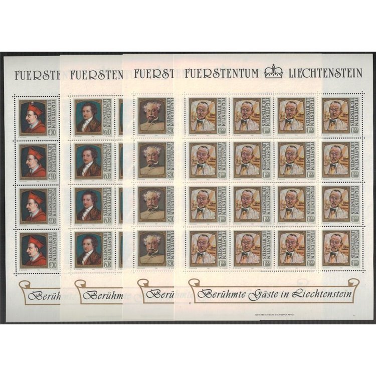 LIECHTENSTEIN 1981 Famous visitors 4 m/s MNH**