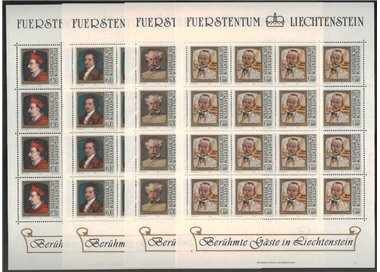 LIECHTENSTEIN 1981 Famosi visitatori 4 MF MNH**
