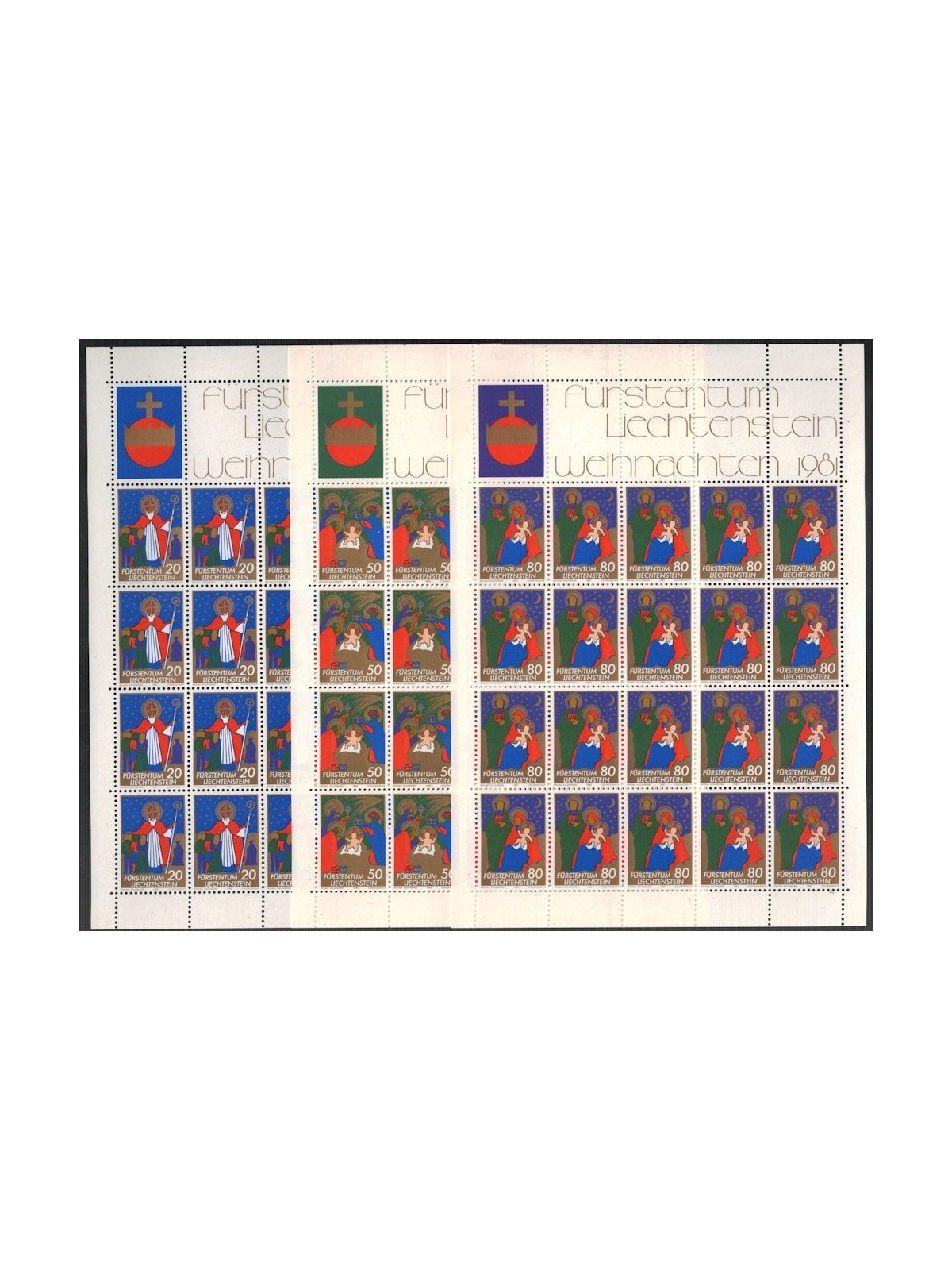 LIECHTENSTEIN 1981 Christmas 3 m/s MNH**