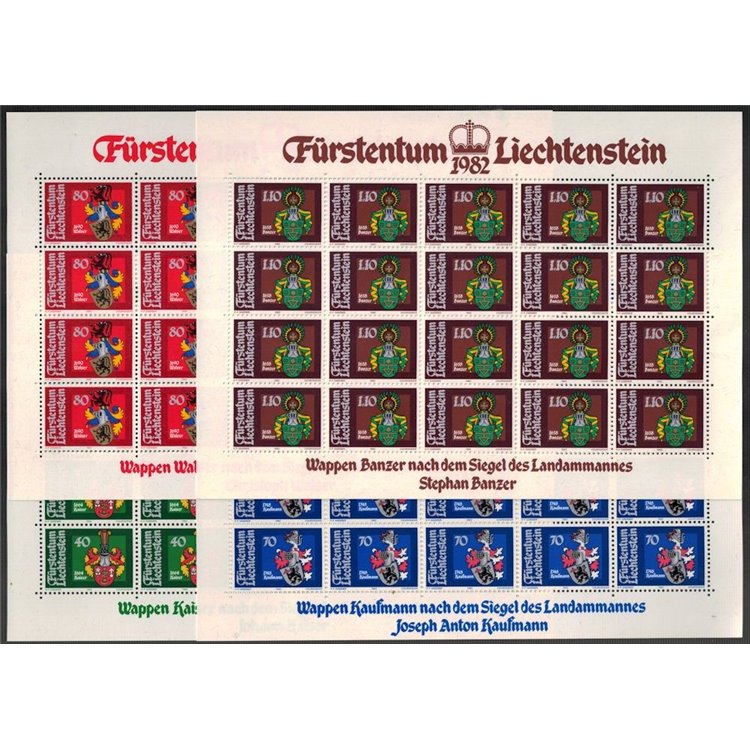 LIECHTENSTEIN 1982 Coat of arms of Landammann 4 m/s MNH**