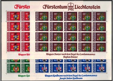 LIECHTENSTEIN 1982 Coat of arms of Landammann 4 m/s MNH**