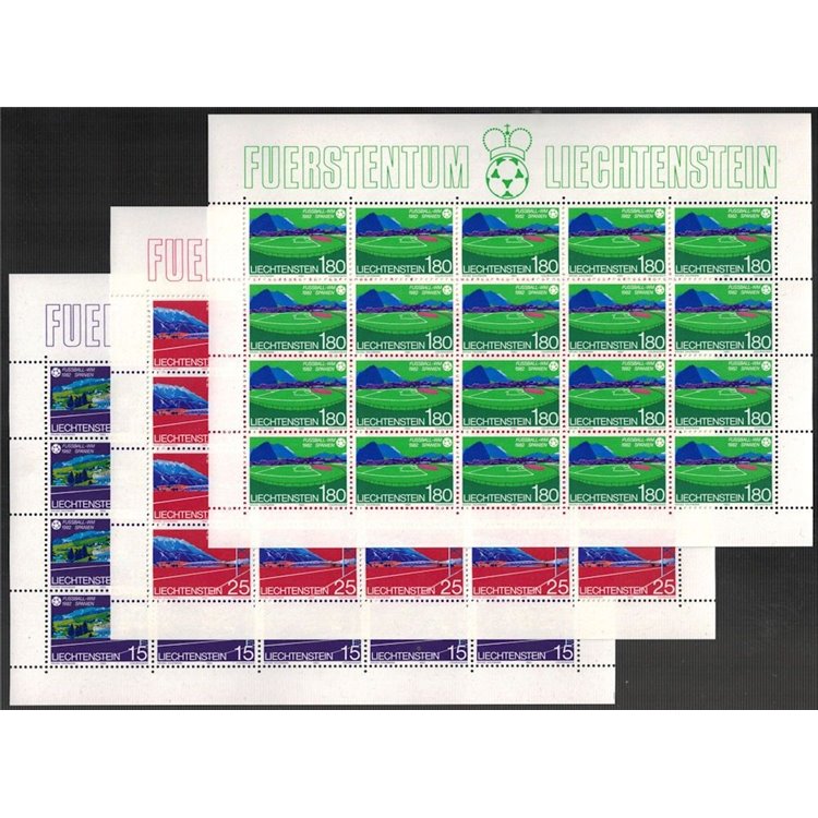 LIECHTENSTEIN 1982 FIFA World Cup 3 m/s MNH**