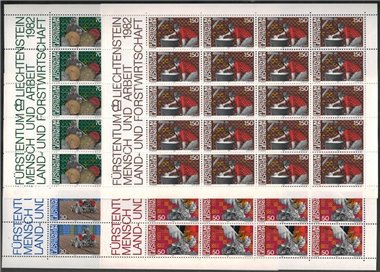 LIECHTENSTEIN 1982 Man and Work 4 m/s MNH**