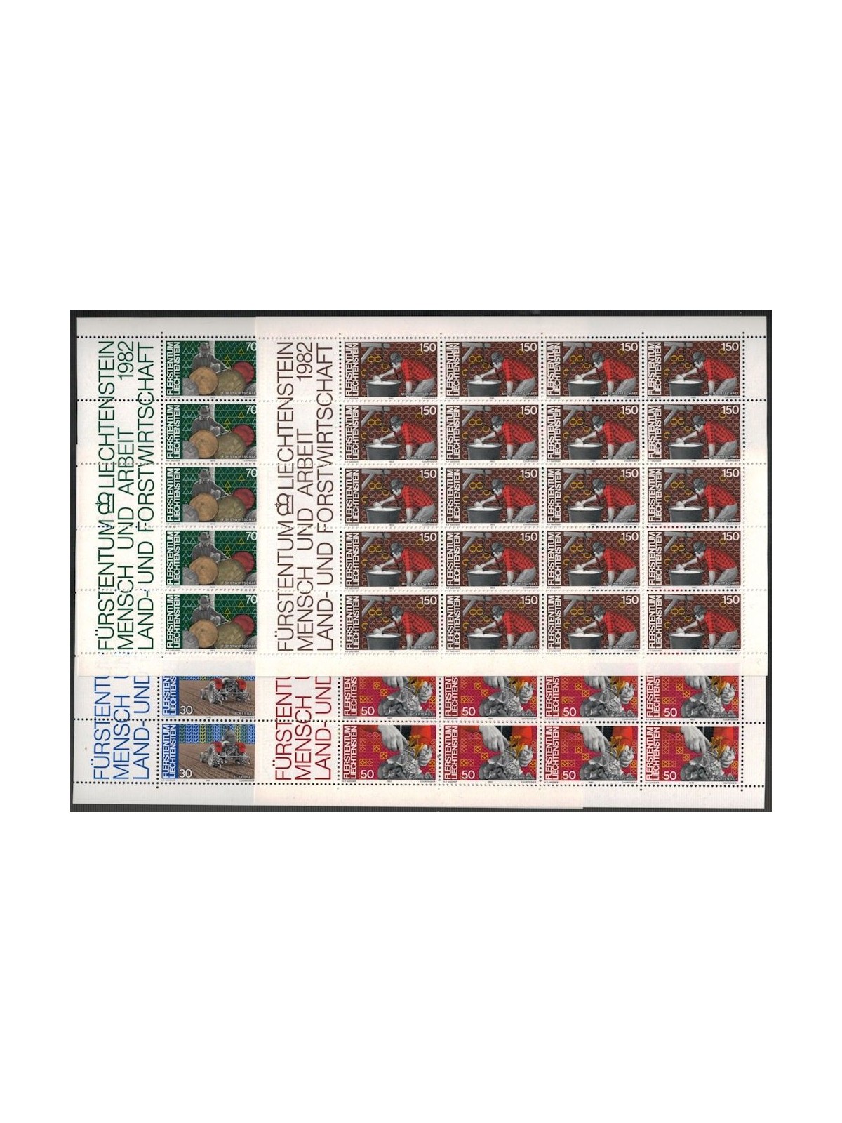 LIECHTENSTEIN 1982 Man and Work 4 m/s MNH**