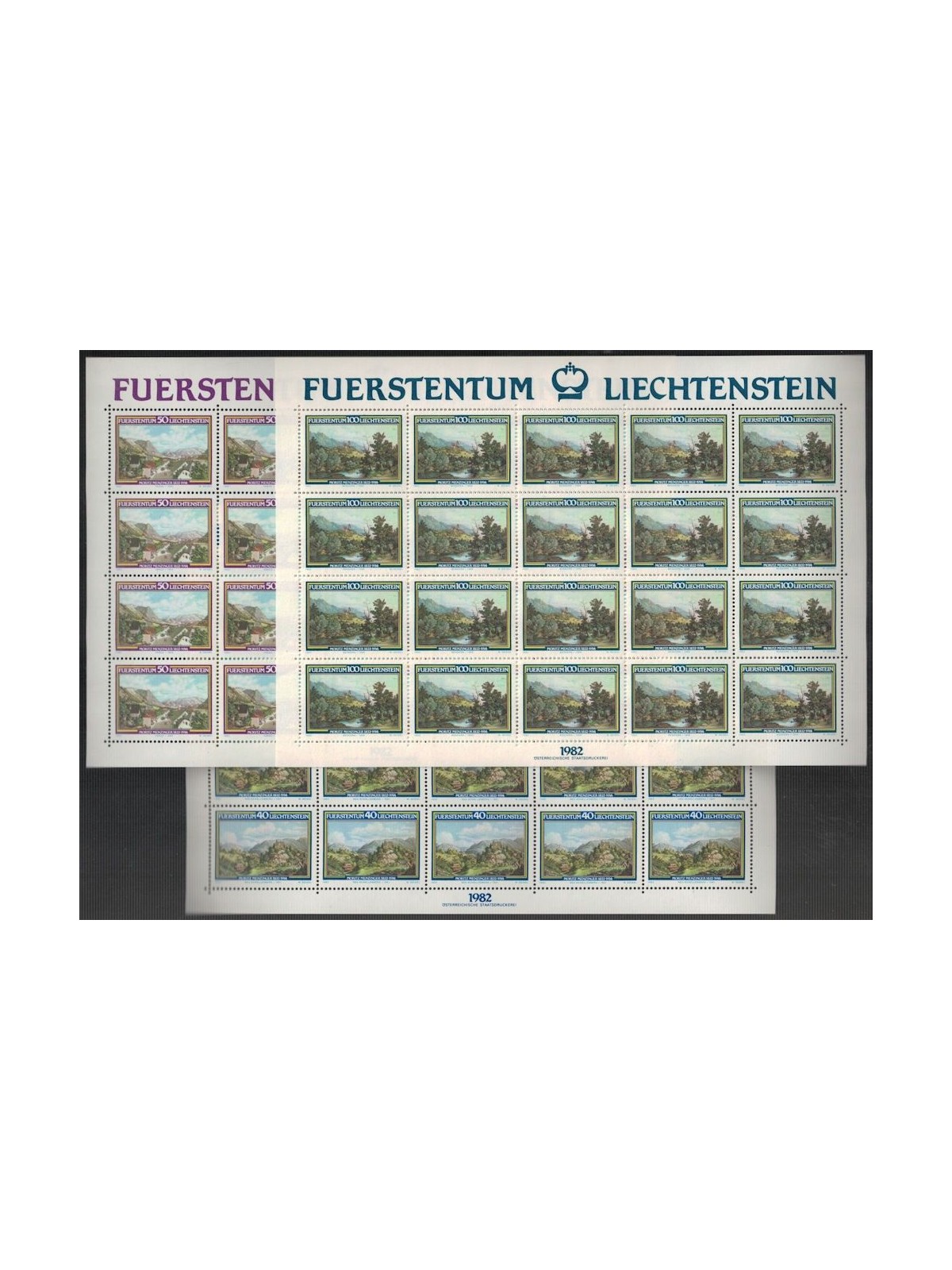 LIECHTENSTEIN 1982 Moritz Menzinger 3 MF MNH**
