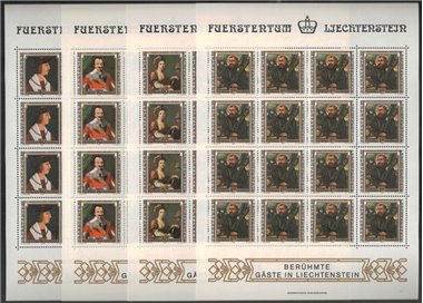 LIECHTENSTEIN 1982 Famosi visitatori 4 MF MNH**