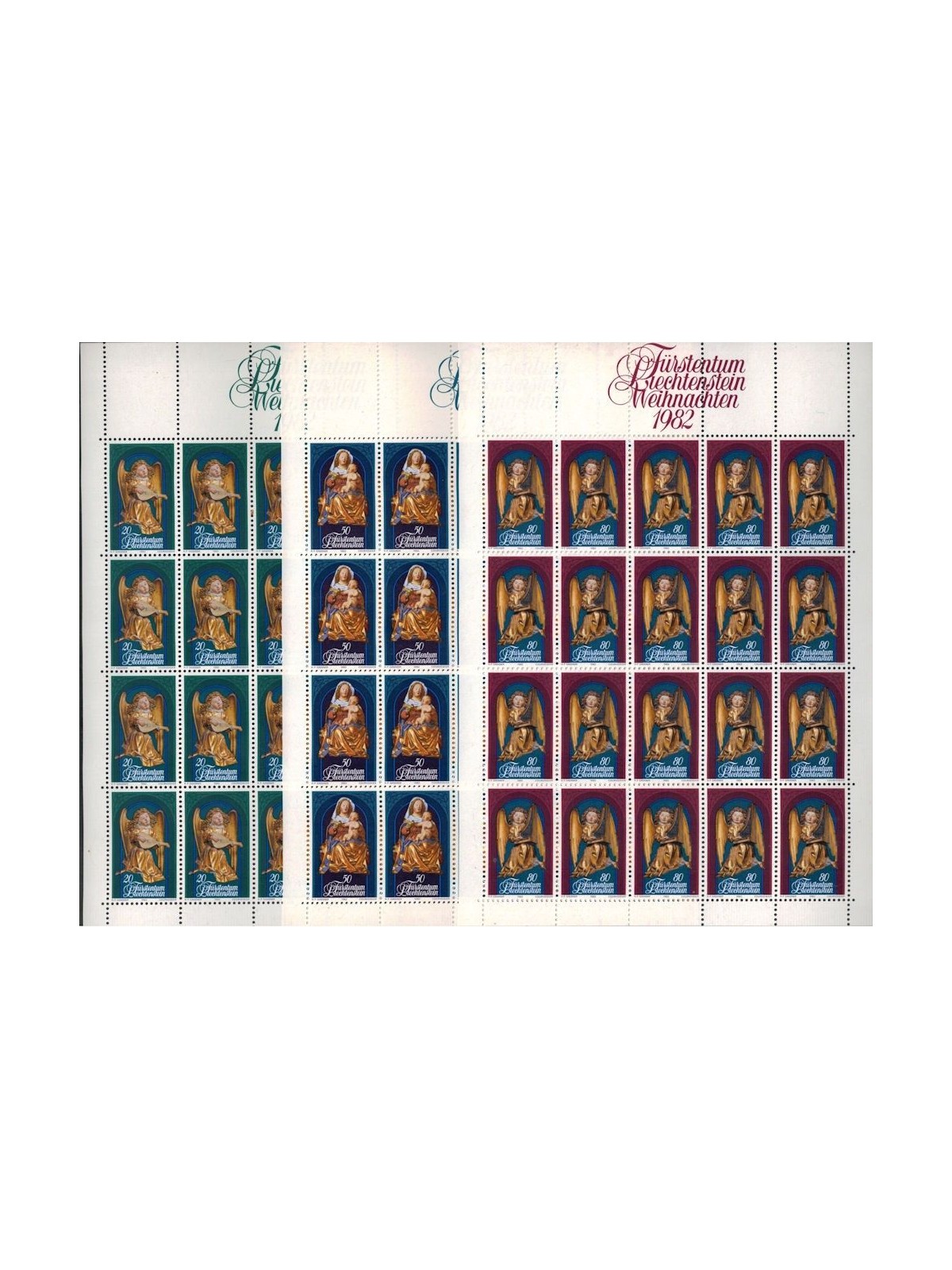 LIECHTENSTEIN 1982 Christmas 3 m/s MNH**