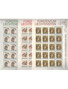 LIECHTENSTEIN 1983 Costumi di carnevale 3 MF MNH**