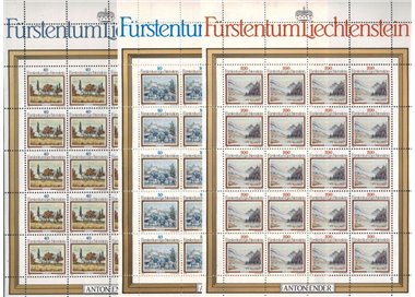 LIECHTENSTEIN 1983 Paintings by Anton Ender 3 m/s MNH**