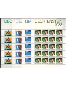 LIECHTENSTEIN 1983 Campagne Internazionali 4 MF MNH**