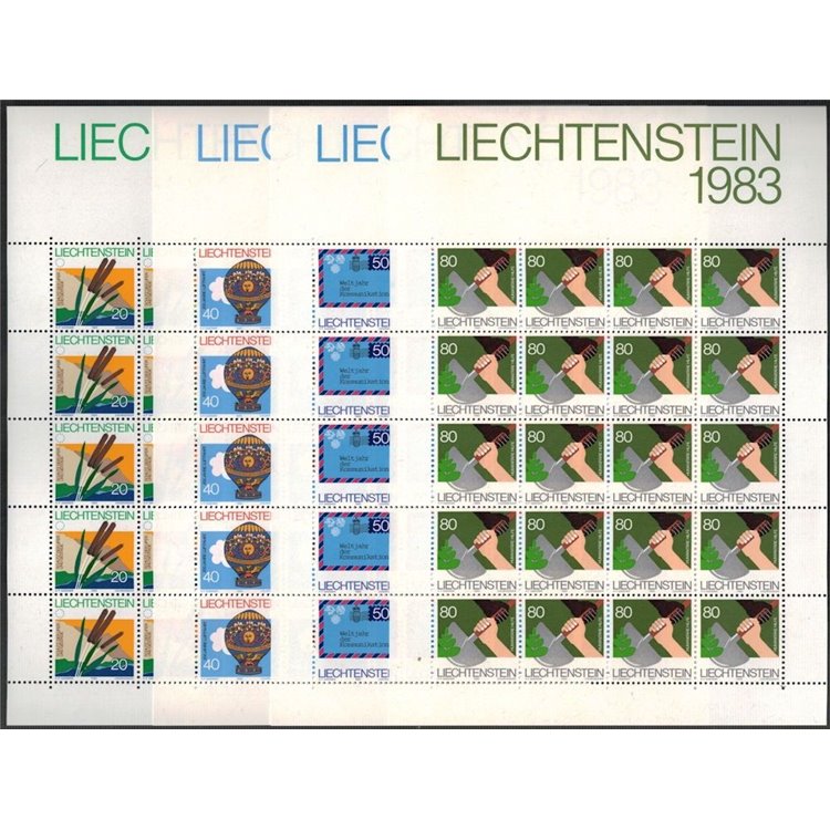 LIECHTENSTEIN 1983 International Campaigns 4 m/s MNH**