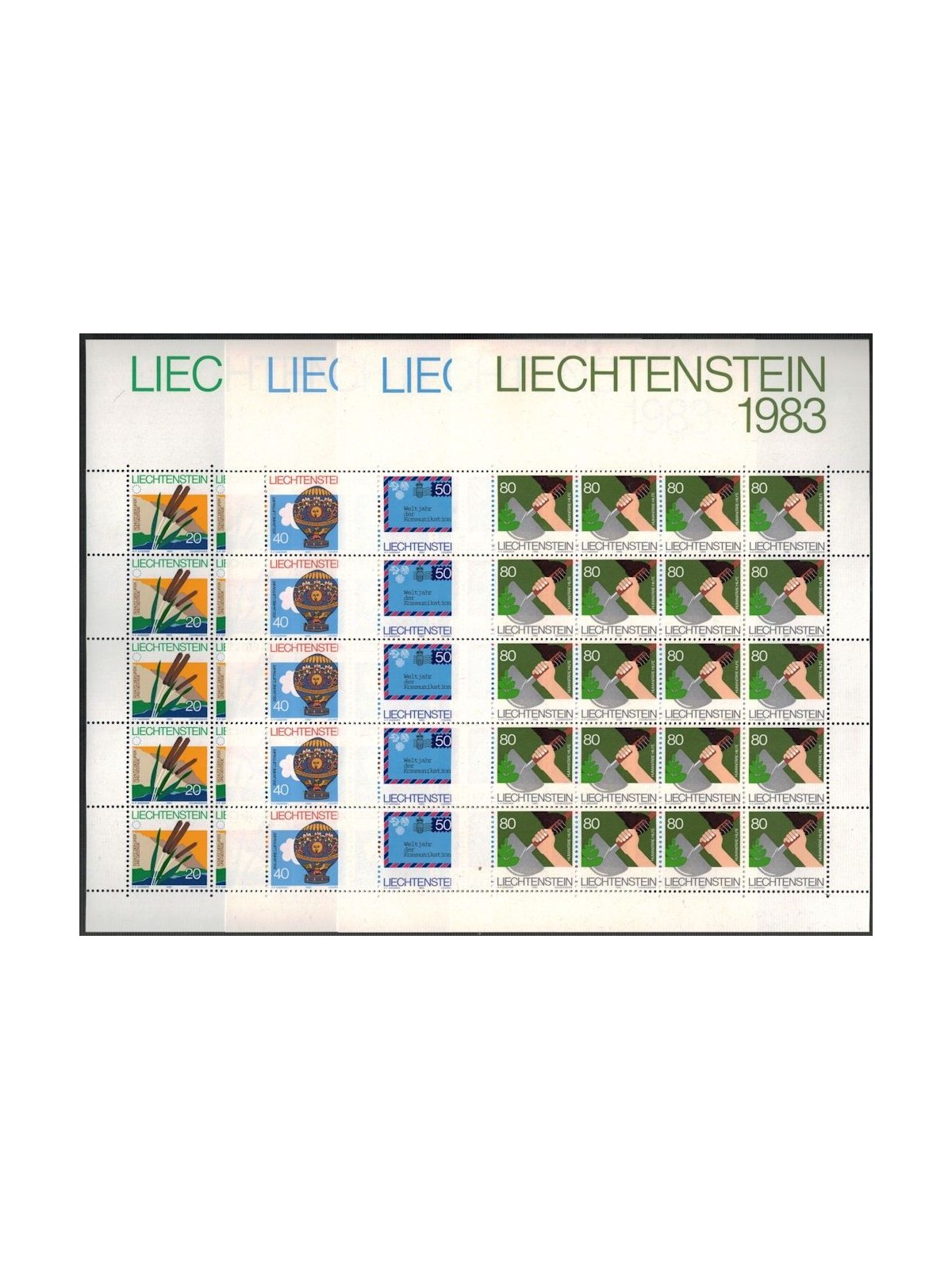 LIECHTENSTEIN 1983 Campagne Internazionali 4 MF MNH**