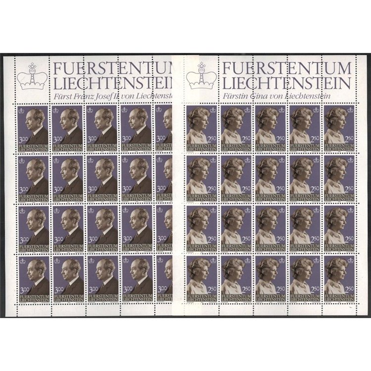 LIECHTENSTEIN 1983 Effigi dei Principi 2 MF MNH**