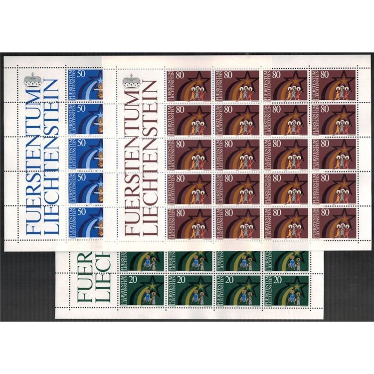 LIECHTENSTEIN 1983 Natale 3 MF MNH**