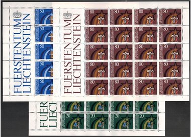 LIECHTENSTEIN 1983 Natale 3 MF MNH**