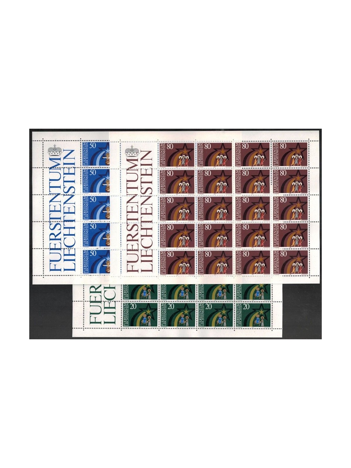 LIECHTENSTEIN 1983 Natale 3 MF MNH**