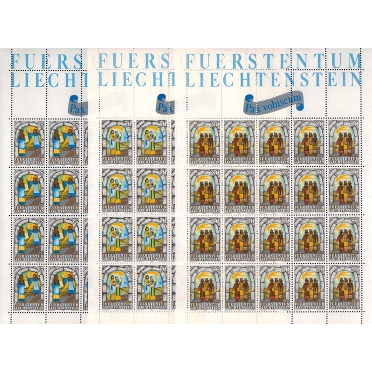 LIECHTENSTEIN 1984 Natale 3 MF MNH**