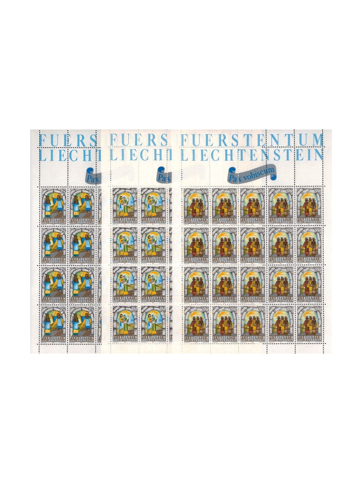 LIECHTENSTEIN 1984 Natale 3 MF MNH**