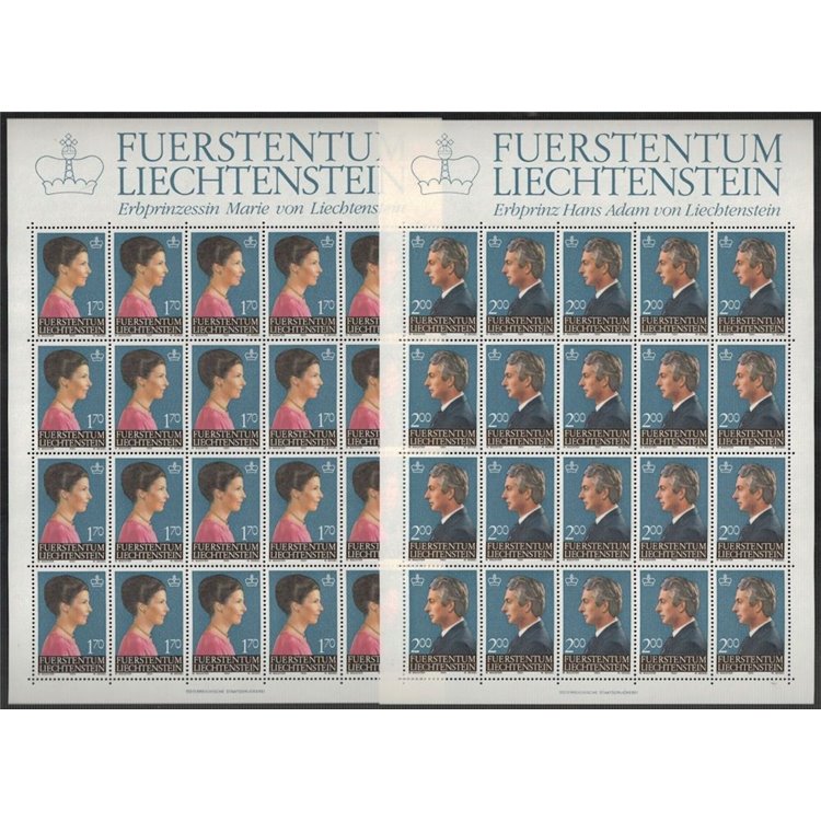 LIECHTENSTEIN 1984 Effigi dei Principi 2 MF MNH**