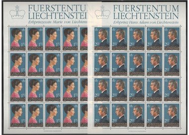 LIECHTENSTEIN 1984 Effigies of the Princes 2 m/s MNH**