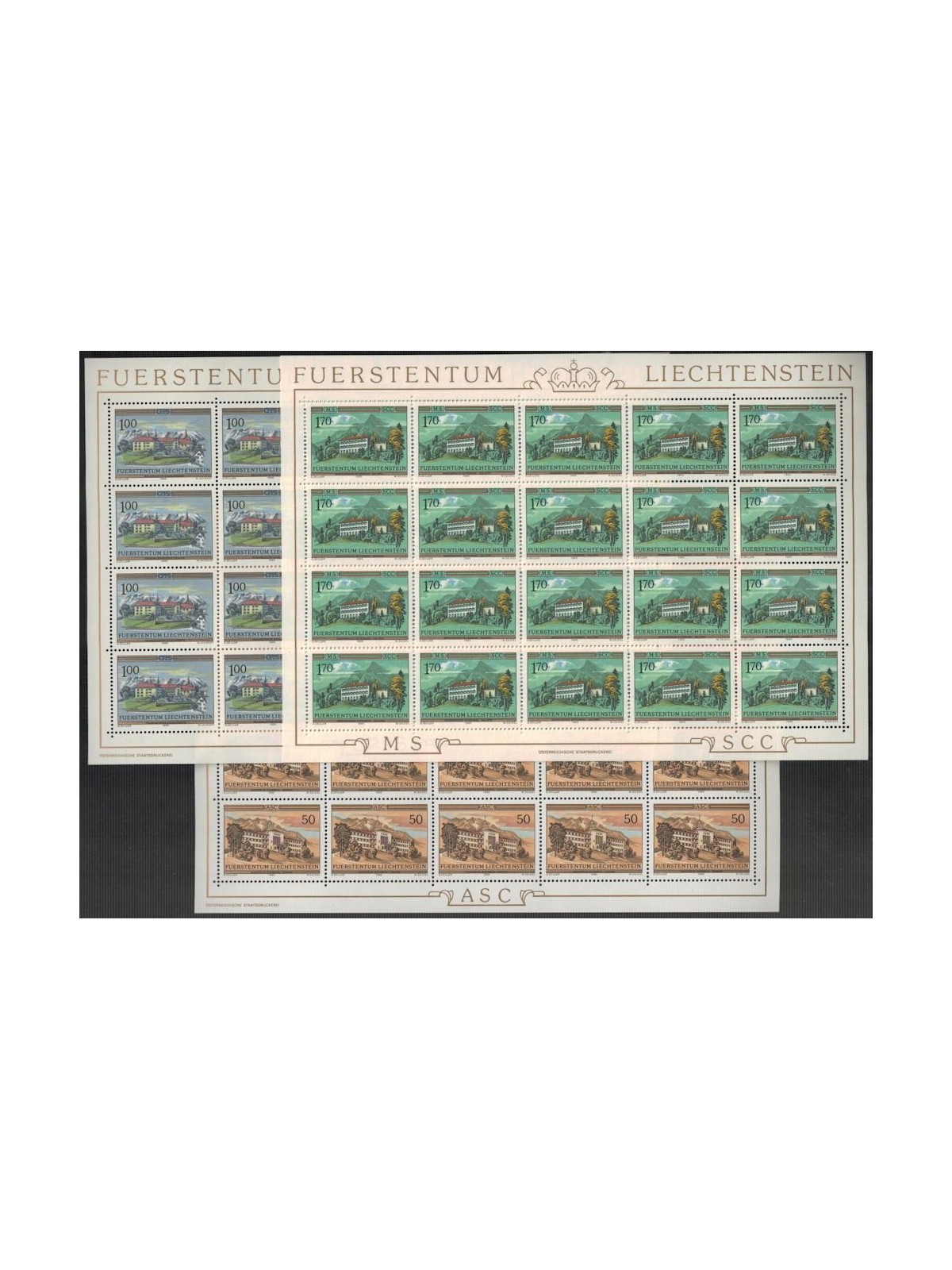 LIECHTENSTEIN 1985 Ordini religiosi 3 MF MNH**