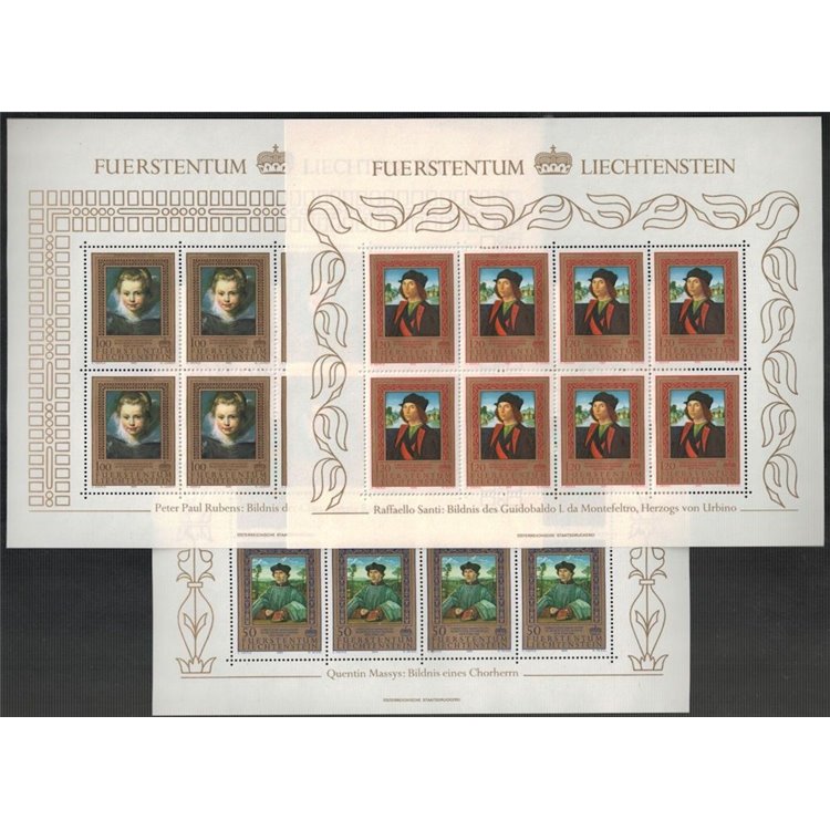 LIECHTENSTEIN 1985 Paintings of the Prince 3 m/s MNH**