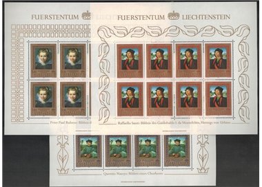 LIECHTENSTEIN 1985 Paintings of the Prince 3 m/s MNH**