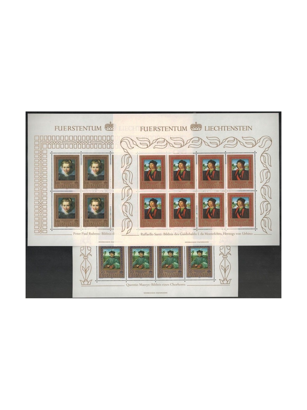 LIECHTENSTEIN 1985 Paintings of the Prince 3 m/s MNH**