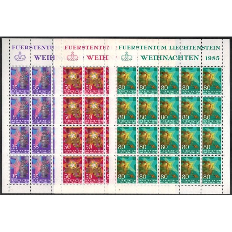 LIECHTENSTEIN 1985 Natale 3 MF MNH**