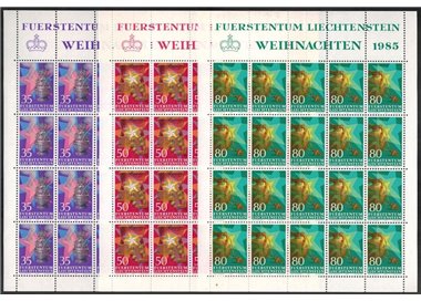LIECHTENSTEIN 1985 Natale 3 MF MNH**