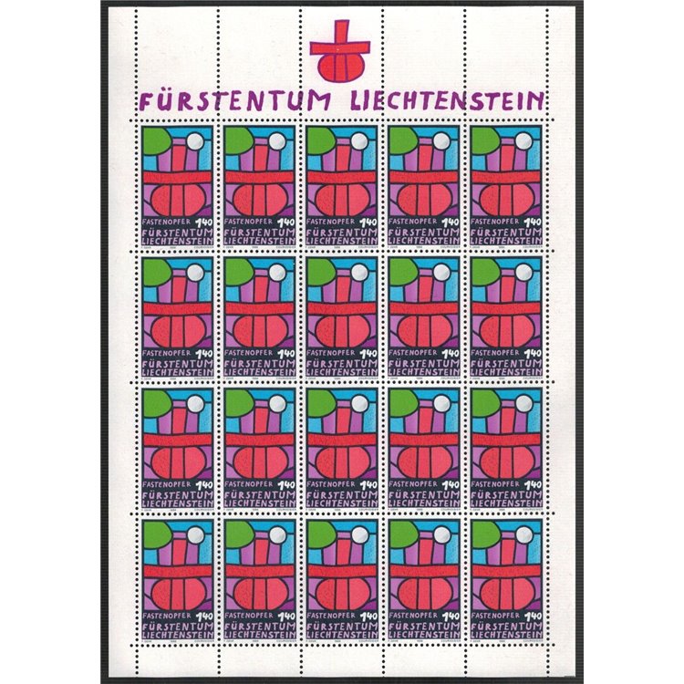 LIECHTENSTEIN 1986 Lent Offering m/s MNH**
