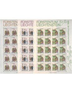 LIECHTENSTEIN 1986 Tradizioni primaverili 3 MF MNH**